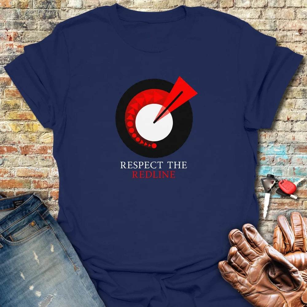 Respect The Redline T-Shirt - Navy