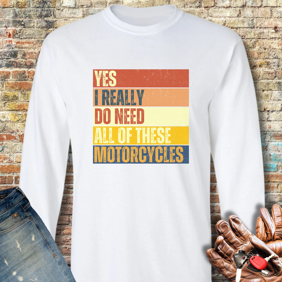 Need (Block) Long Sleeve T-Shirt - White