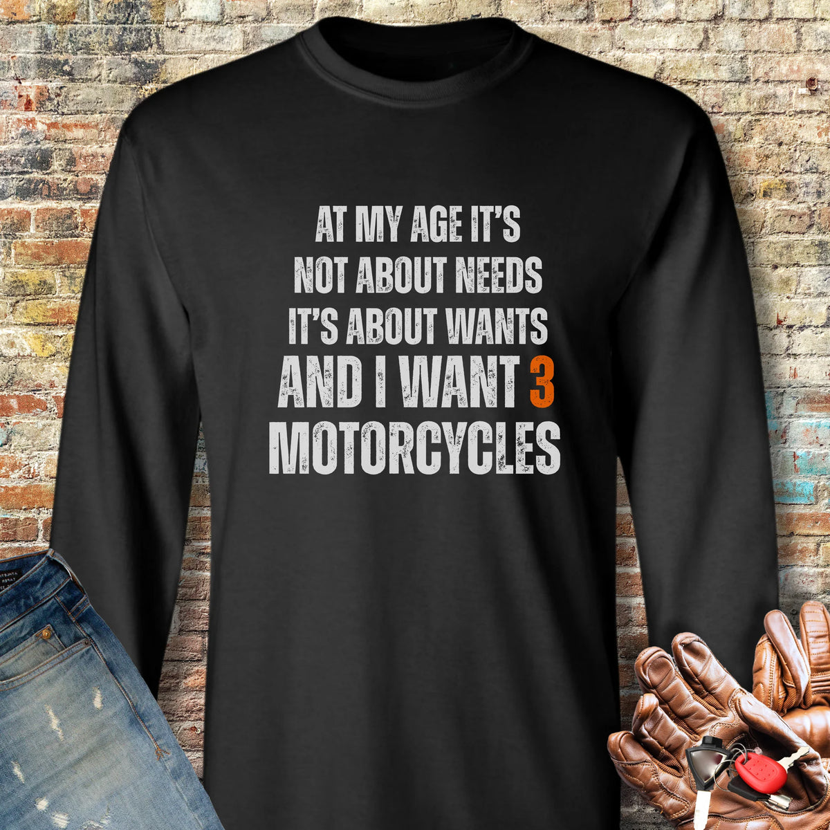 Needs Long Sleeve T-Shirt - Black