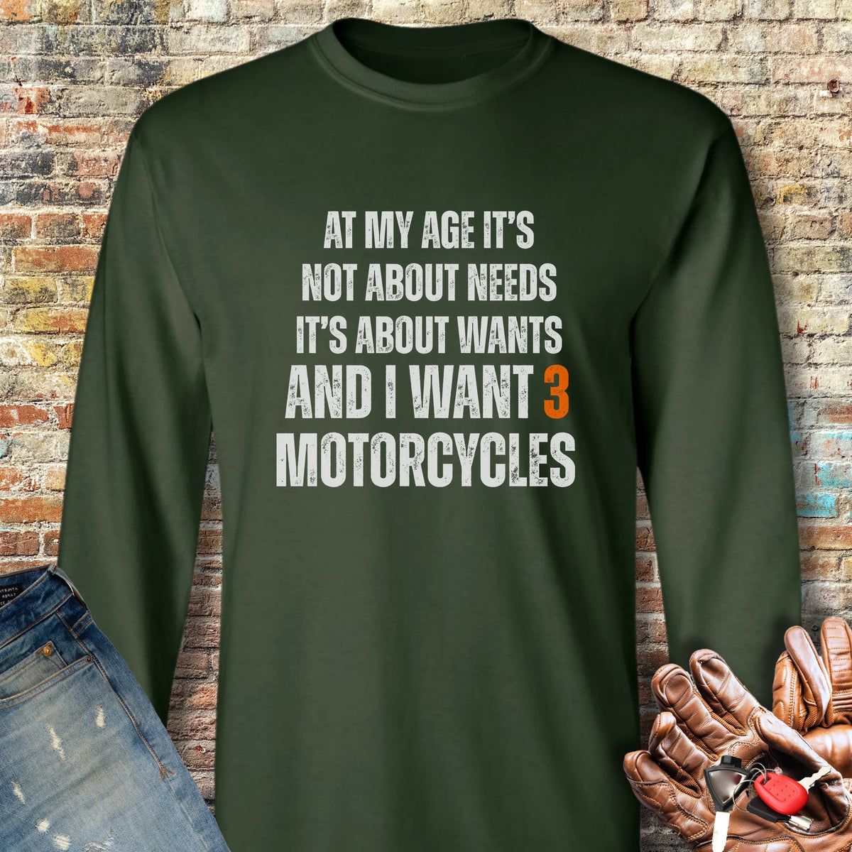 Needs Long Sleeve T-Shirt - Forest Green