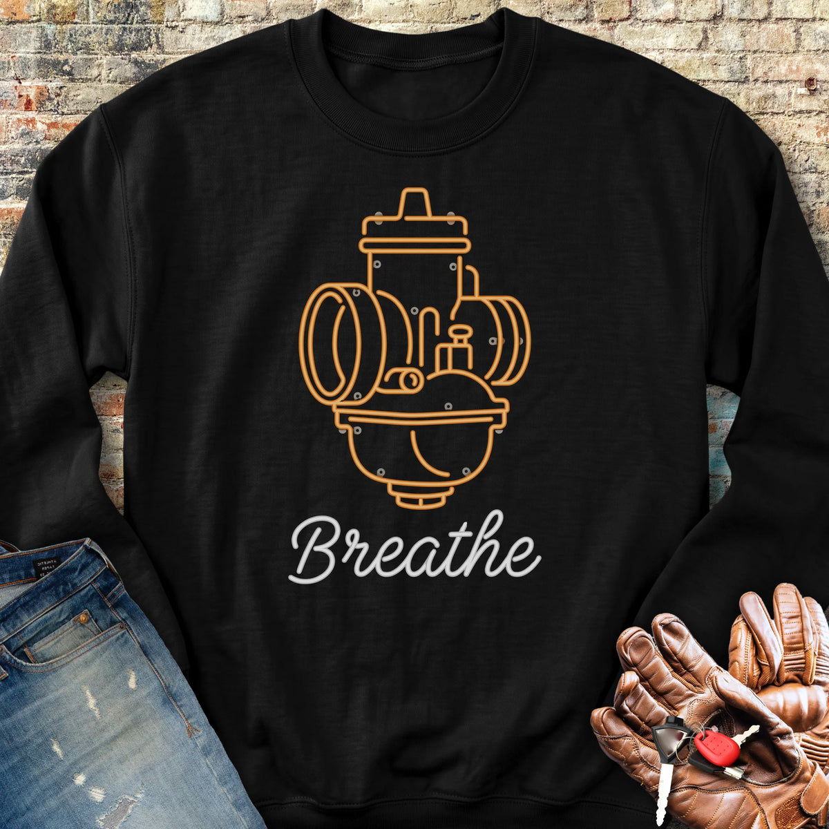 Neon Breathe Sweatshirt - Black