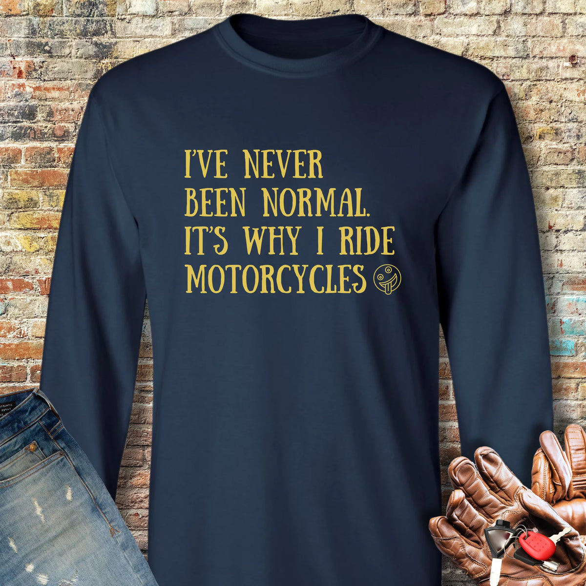 Never Long Sleeve T-Shirt - Navy