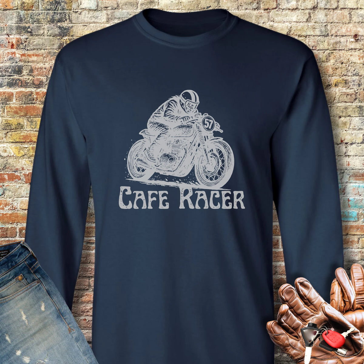 No.57 Long Sleeve T-Shirt - Navy
