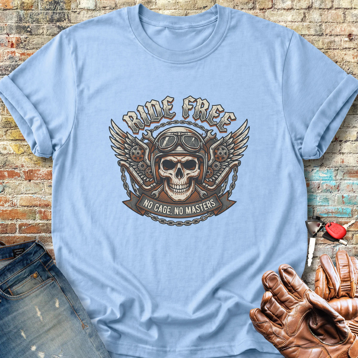 No Cage Classic T-Shirt - Light Blue