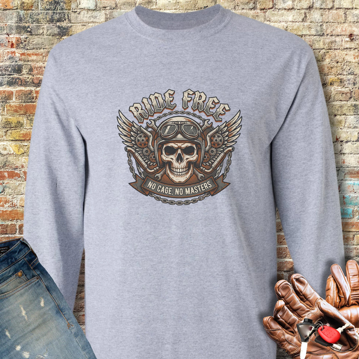 No Cage Long Sleeve T-Shirt - Sport Grey