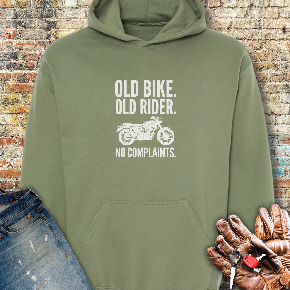 No Complaints Hoodie - Military Green