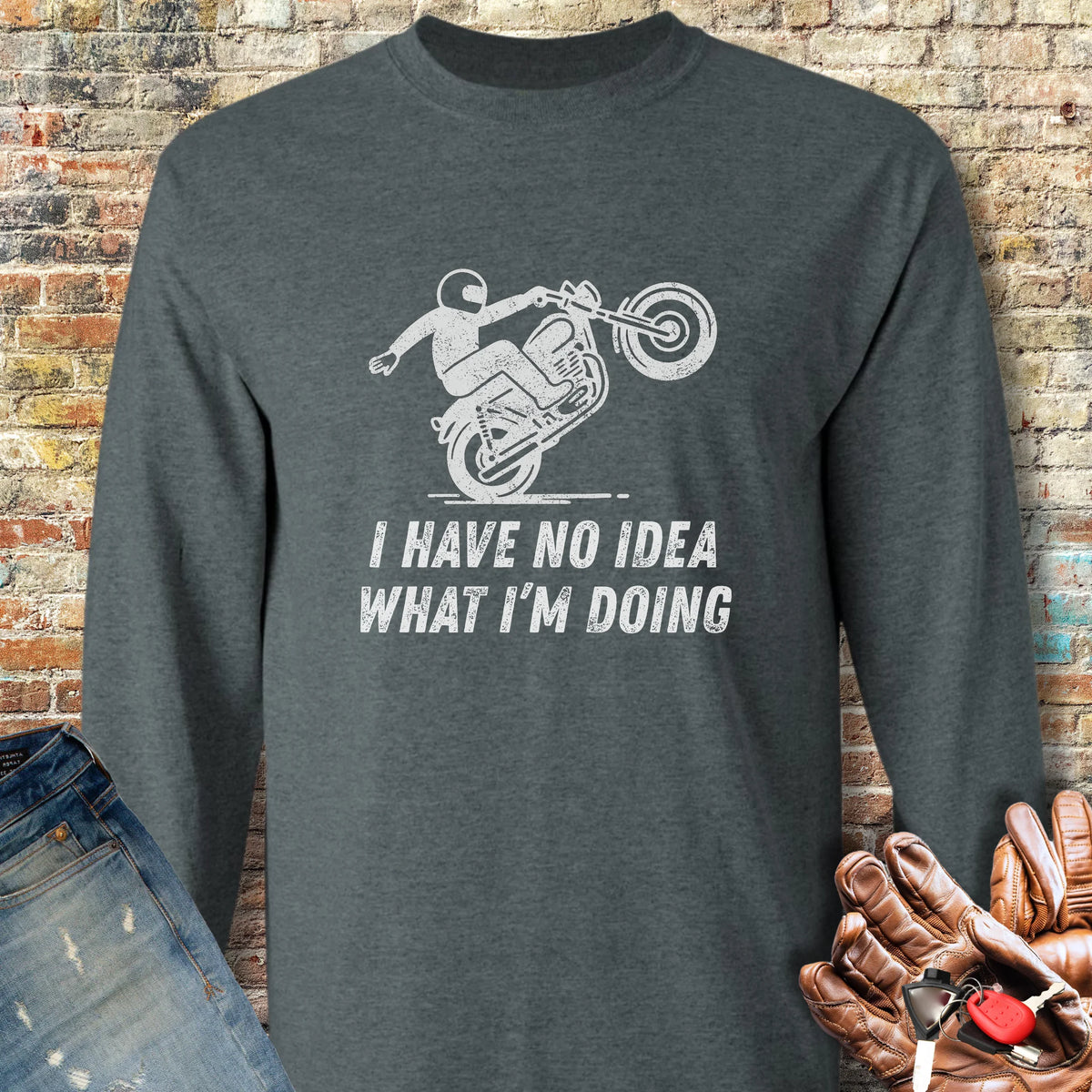 No Idea Long Sleeve T-Shirt - Dark Heather