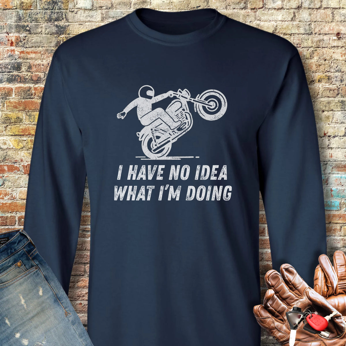 No Idea Long Sleeve T-Shirt - Navy
