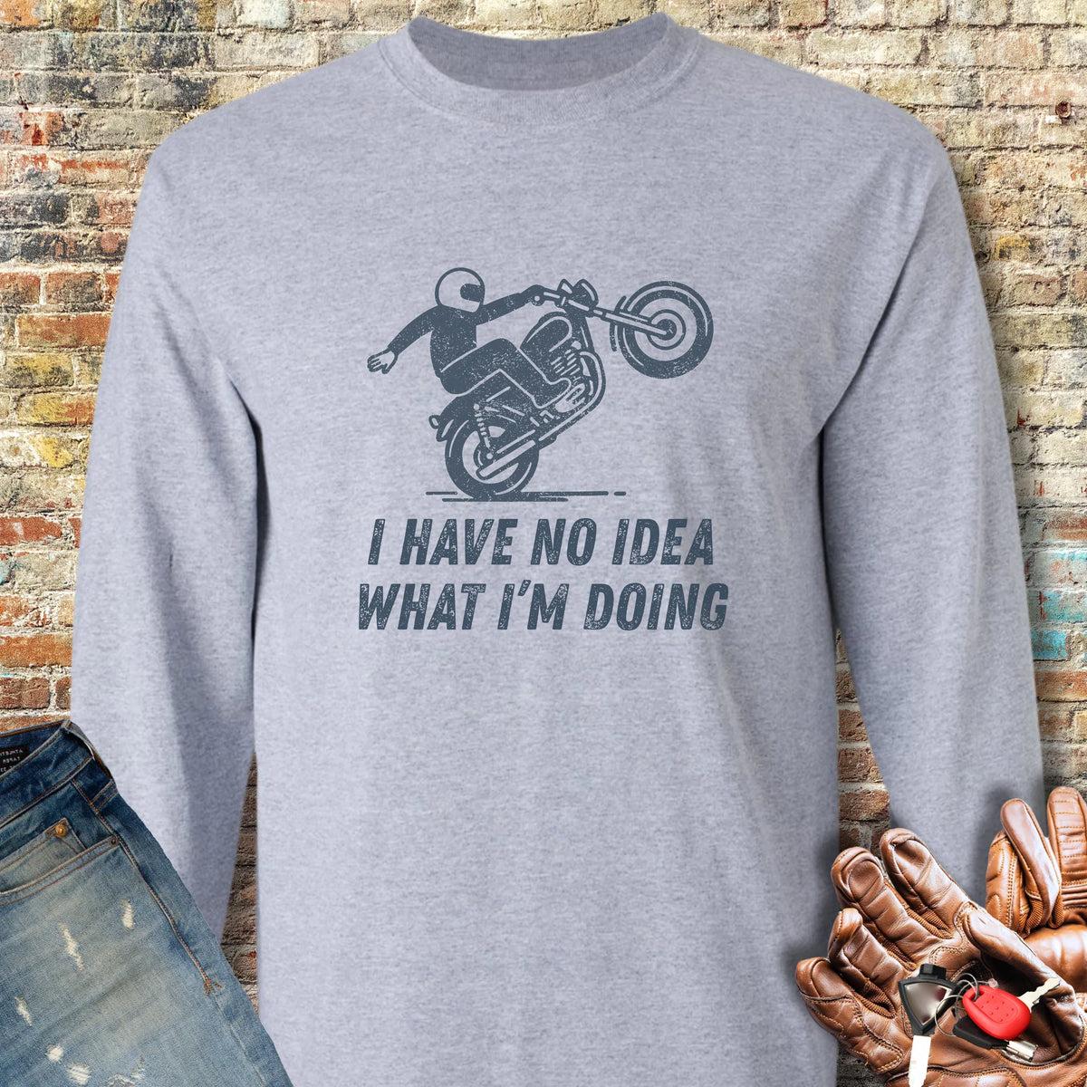 No Idea Long Sleeve T-Shirt - Sport Grey
