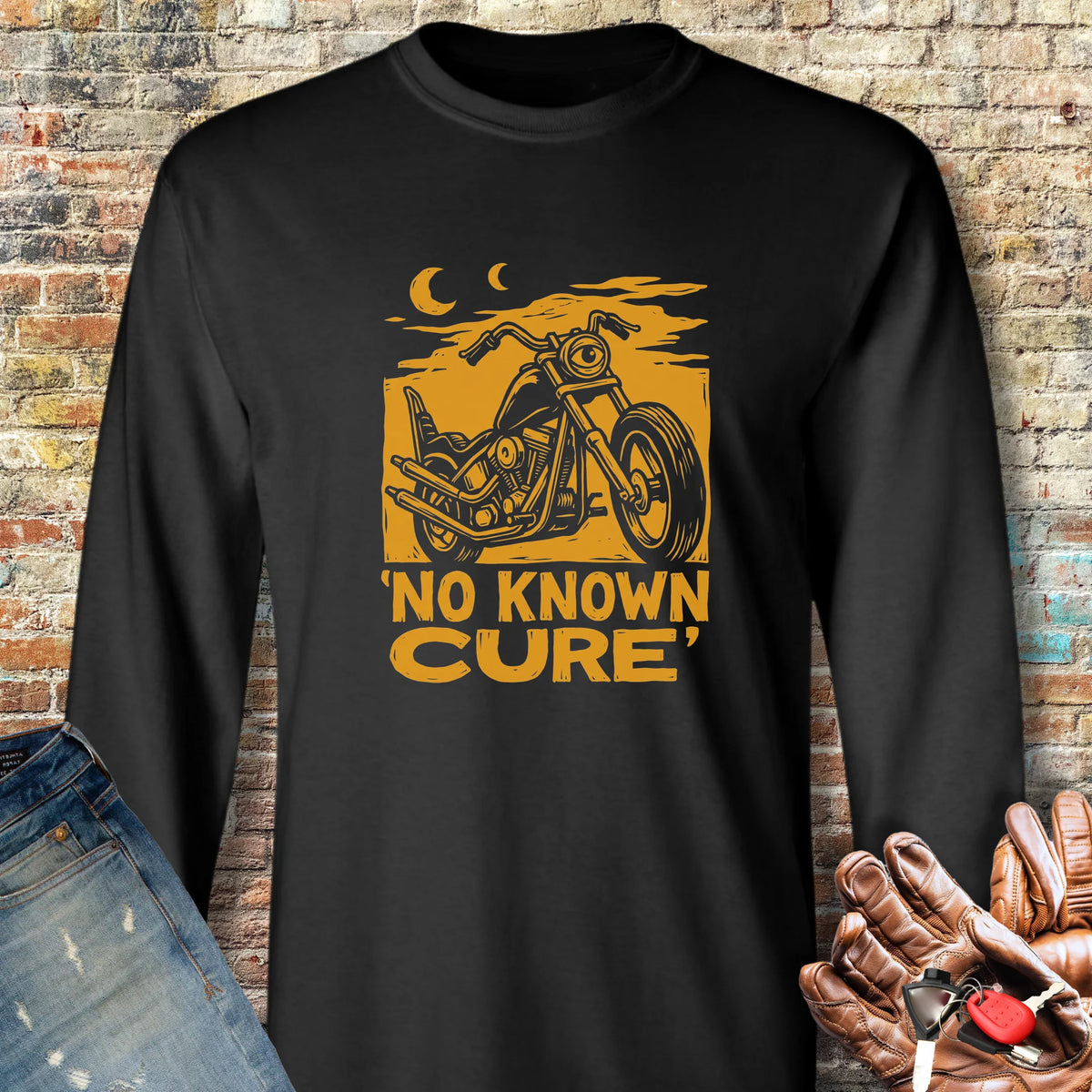No Known Cure Long Sleeve T-Shirt - Black