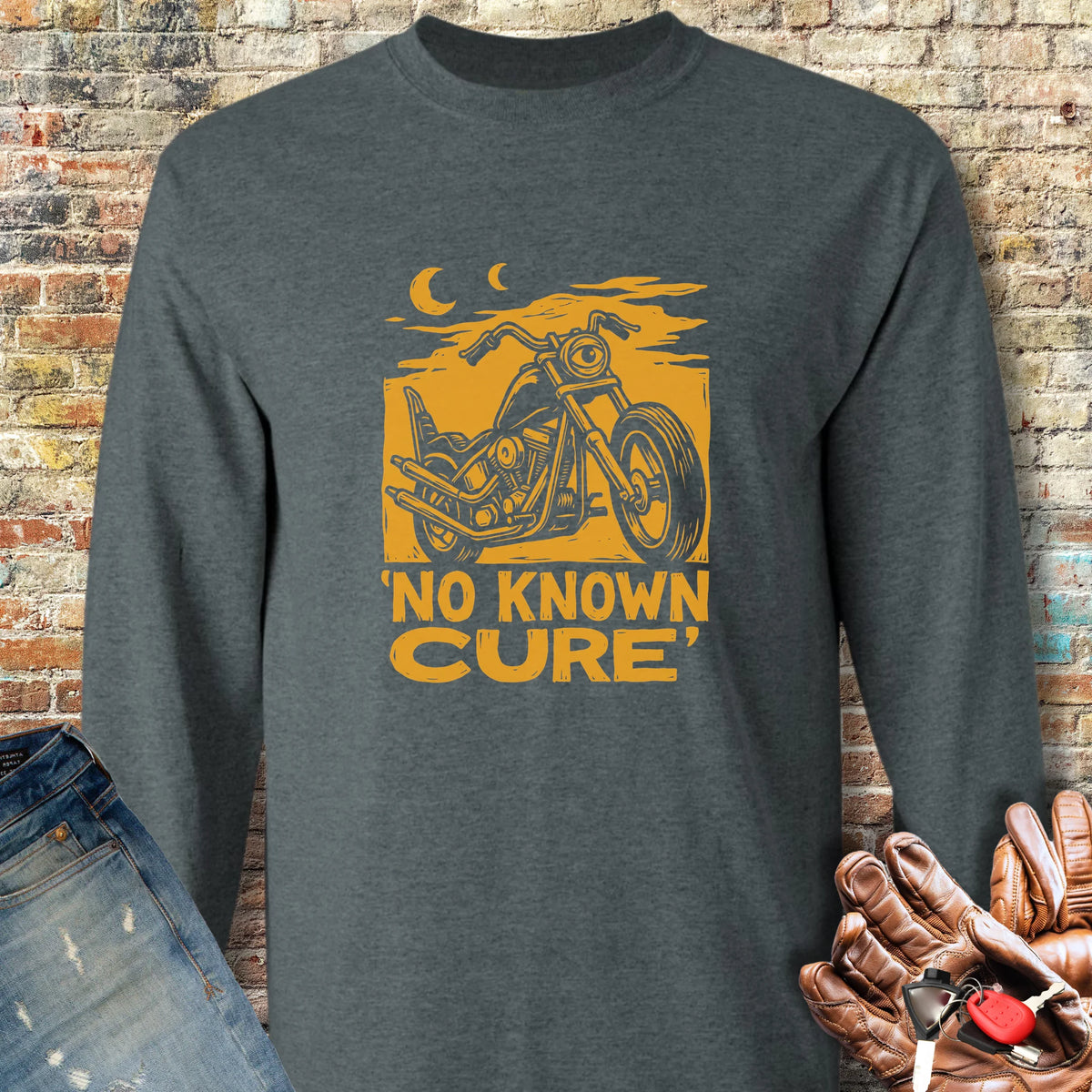 No Known Cure Long Sleeve T-Shirt - Dark Heather