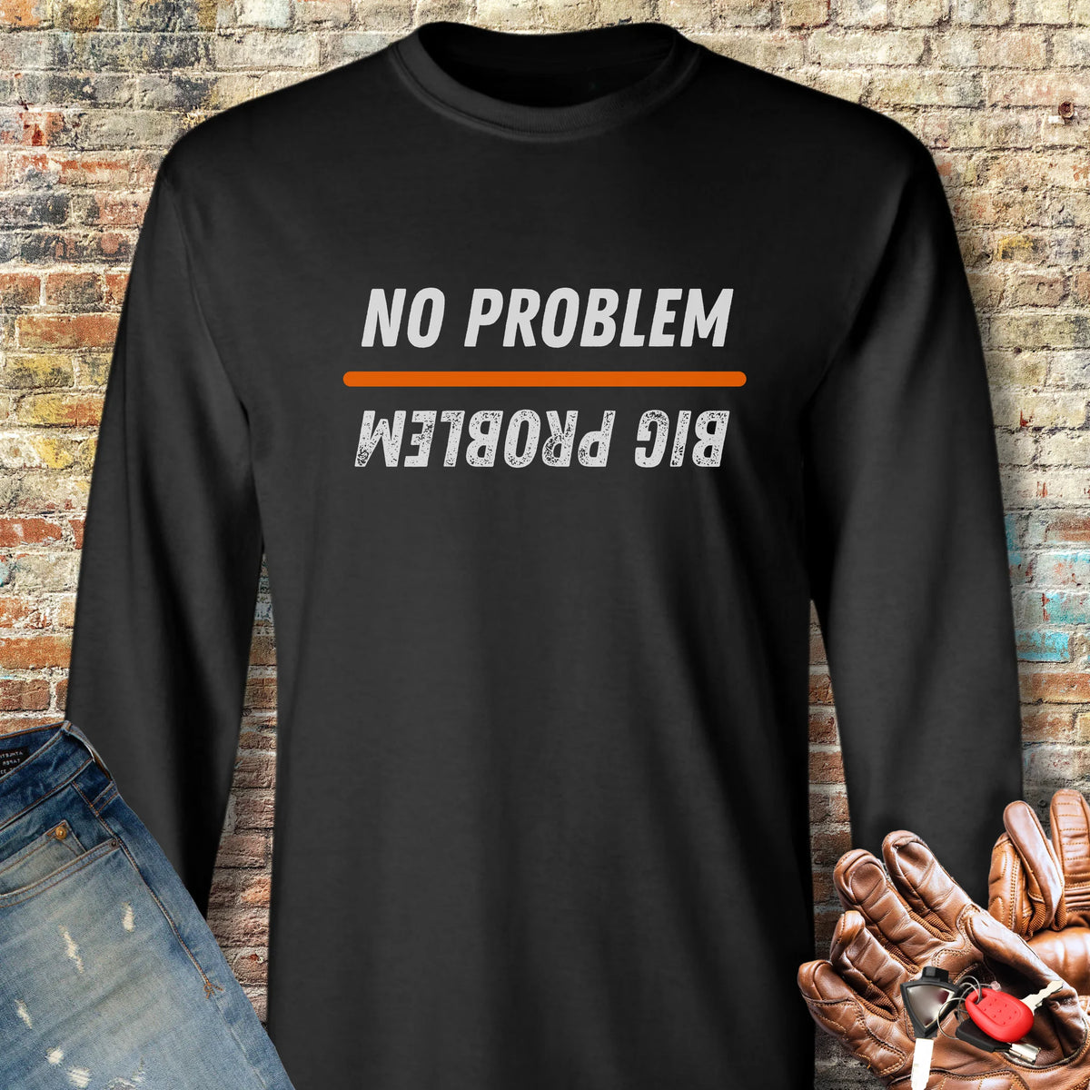 No Problem Long Sleeve T-Shirt - Black