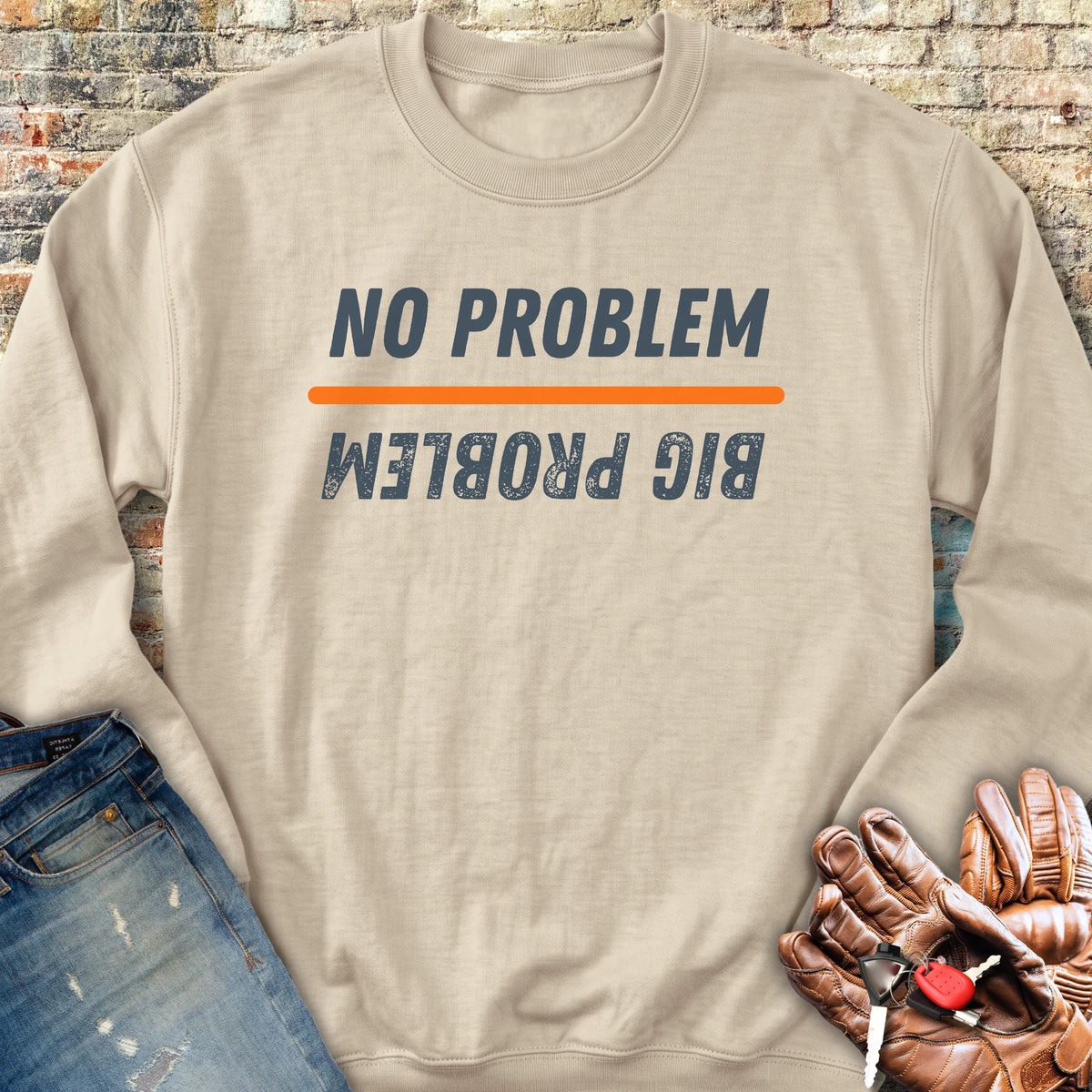 No Problem Sweatshirt - Sand