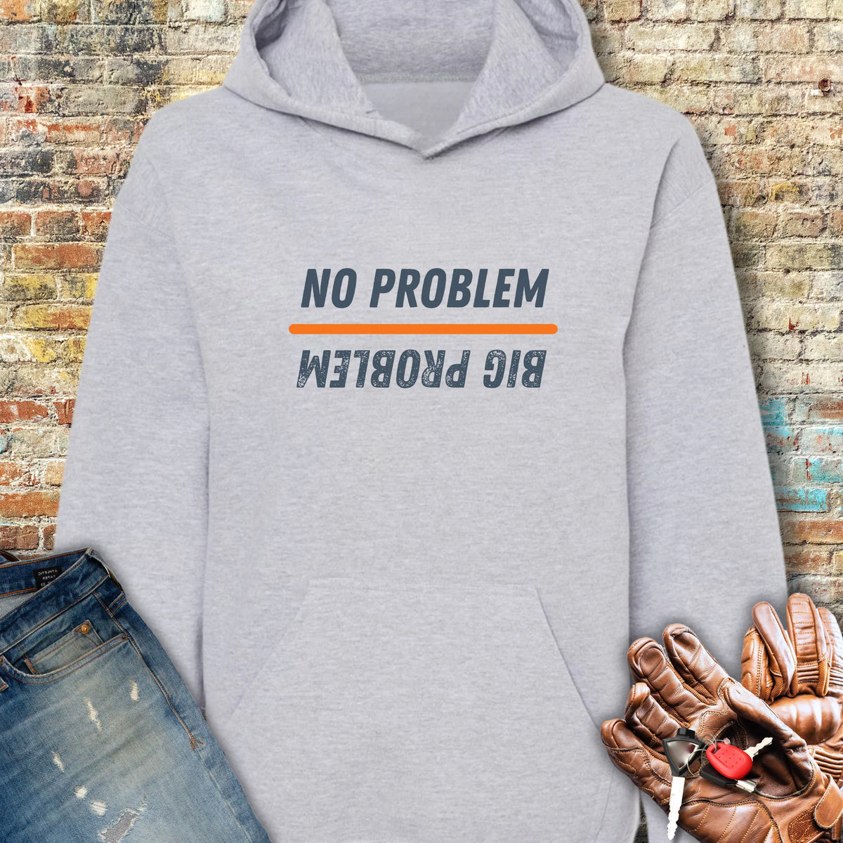 No Problem Hoodie - Sport Grey