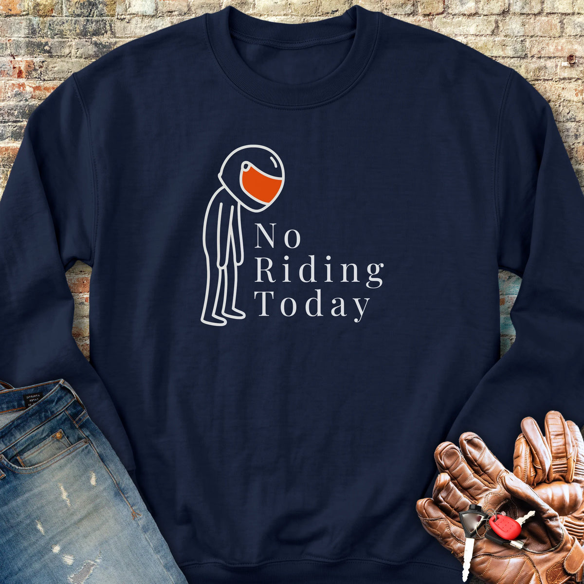 No Riding Sweatshirt - Navy