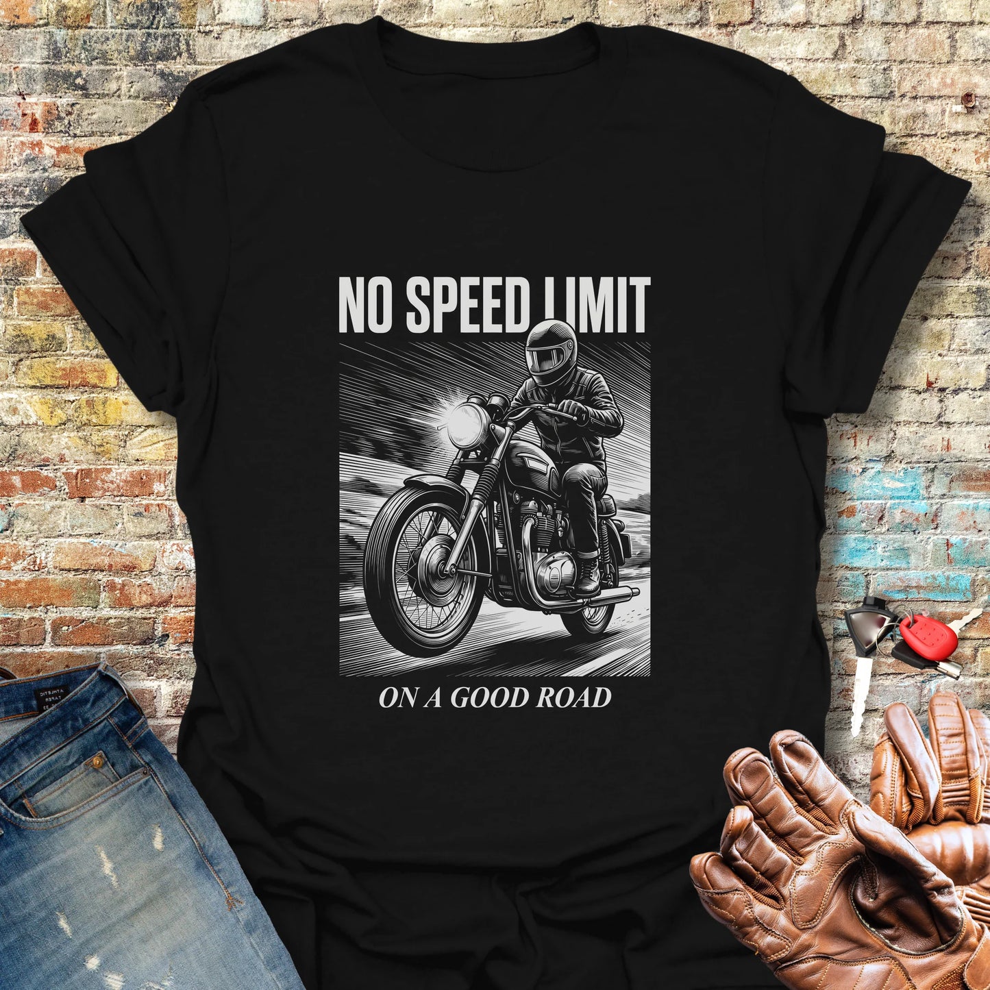No Speed Limit T-Shirt - Black