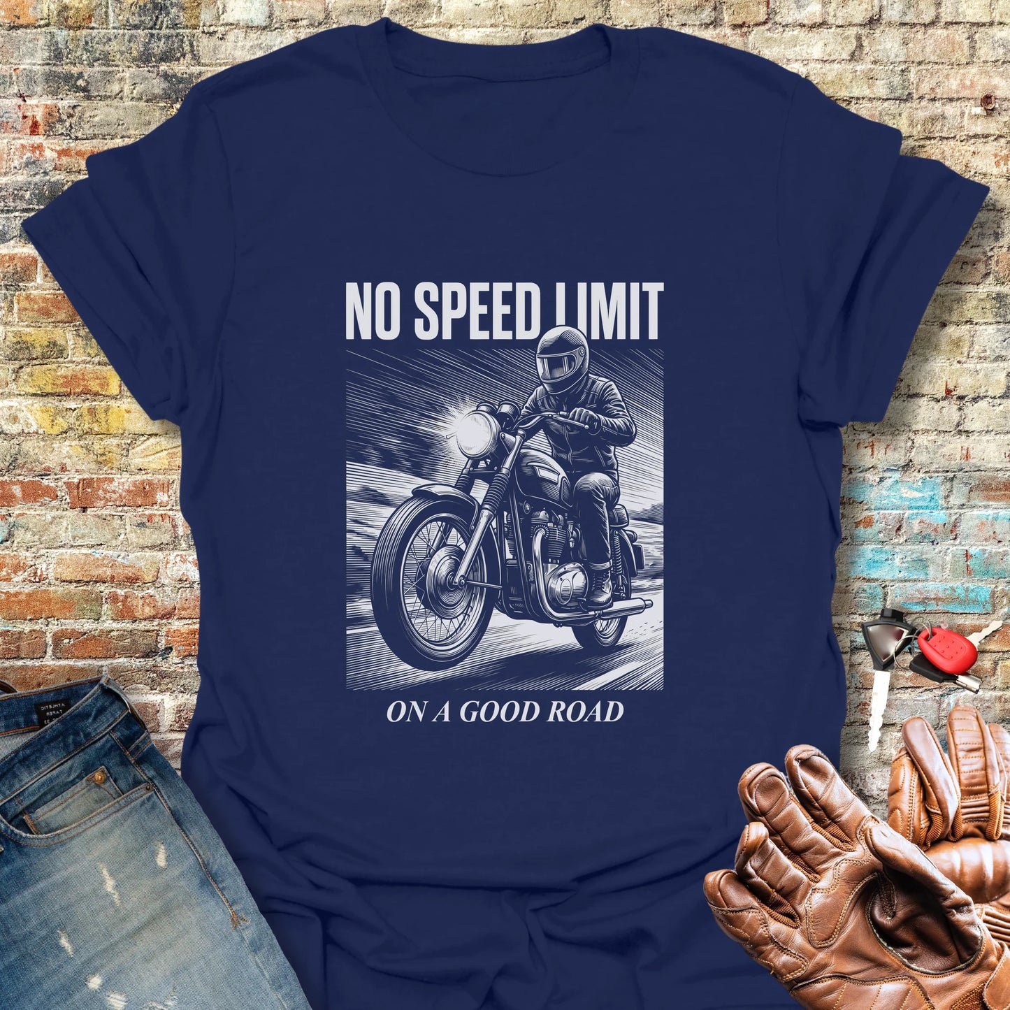 No Speed Limit T-Shirt - Navy