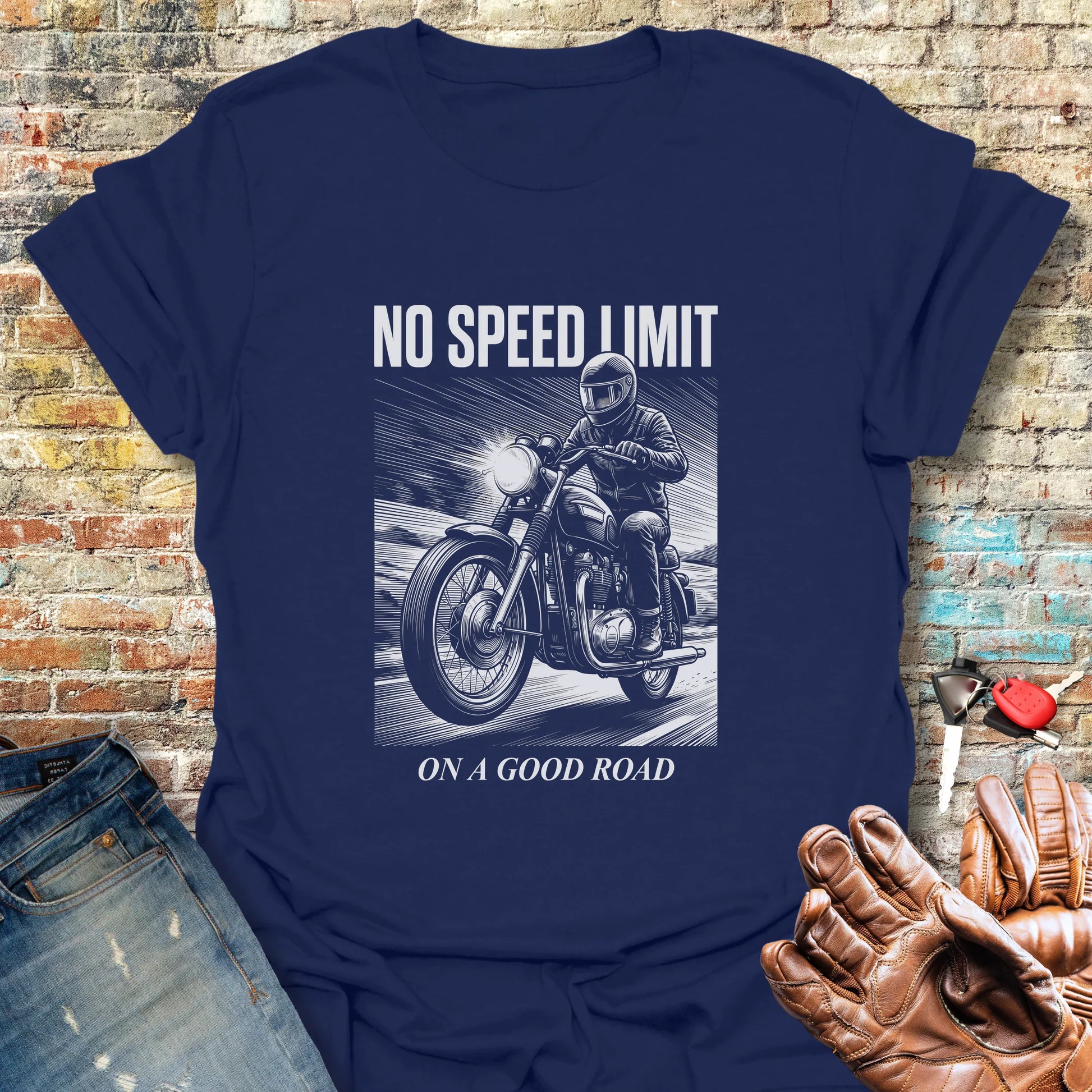 No Speed Limit T-Shirt - Navy