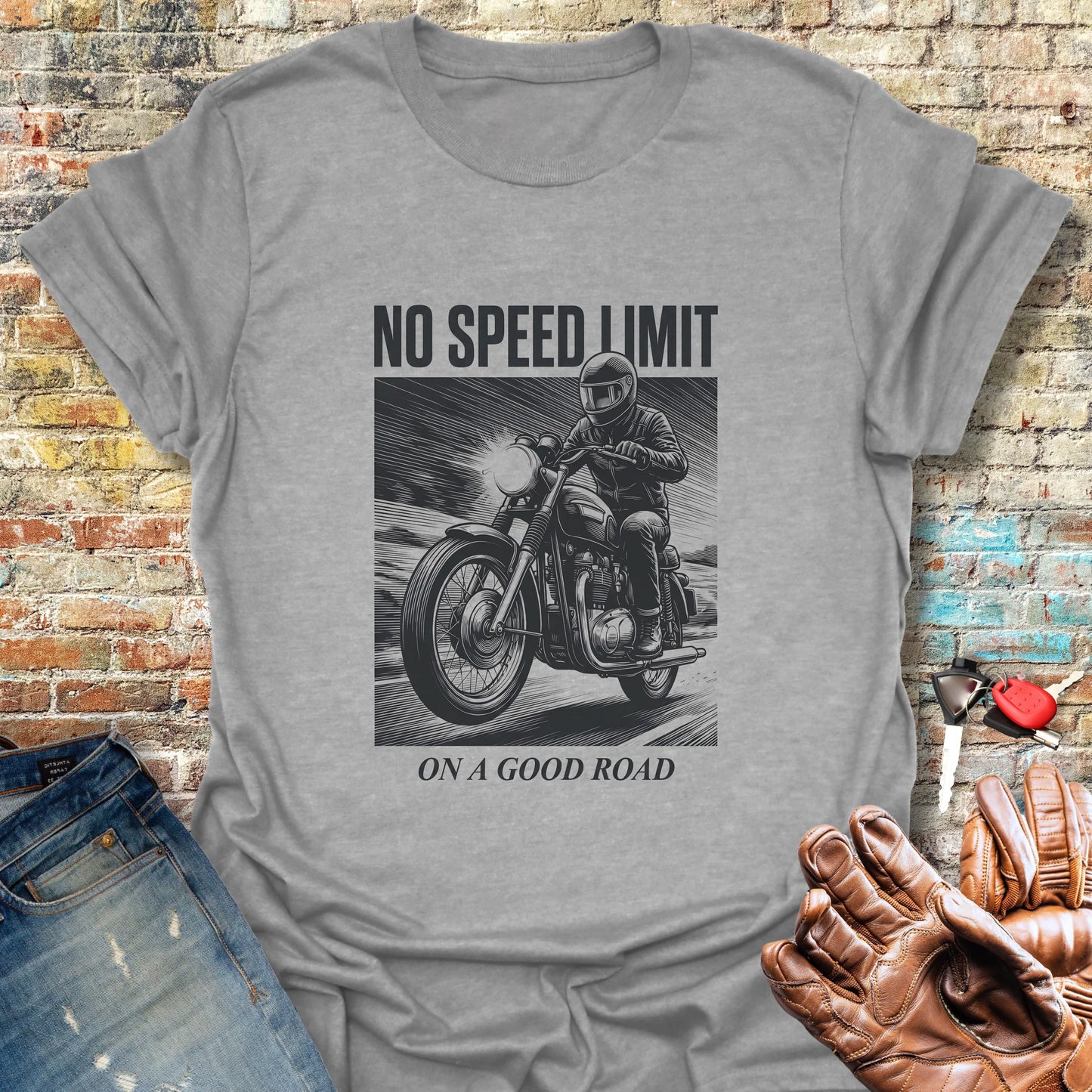 No Speed Limit T-Shirt - Sport Grey