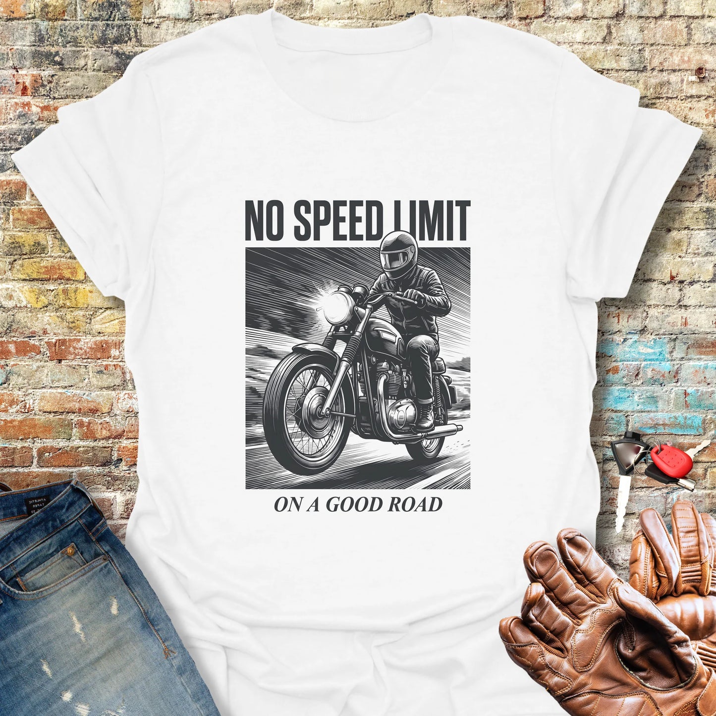 No Speed Limit T-Shirt - White