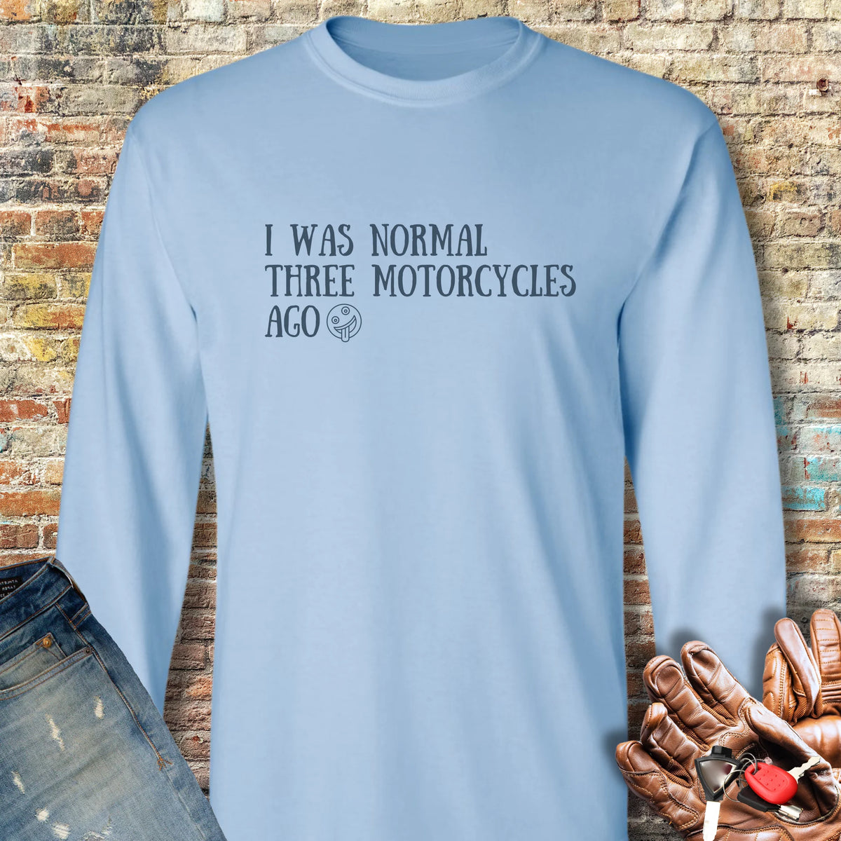 Normal Long Sleeve T-Shirt - Light Blue