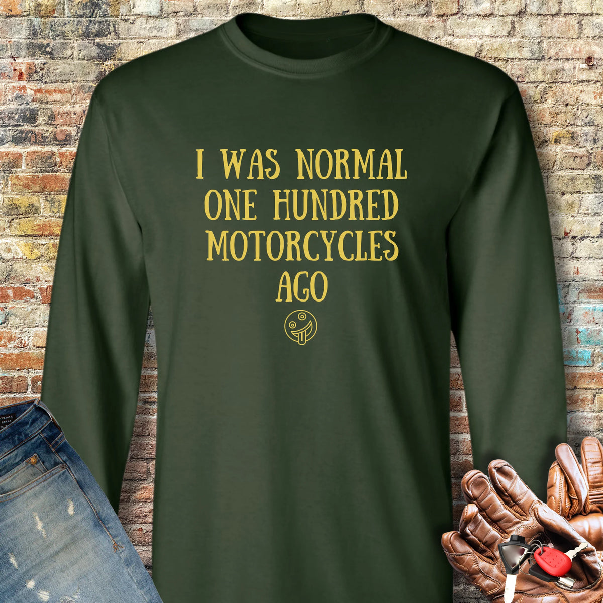 Normal 100 Long Sleeve T-Shirt - Forest Green