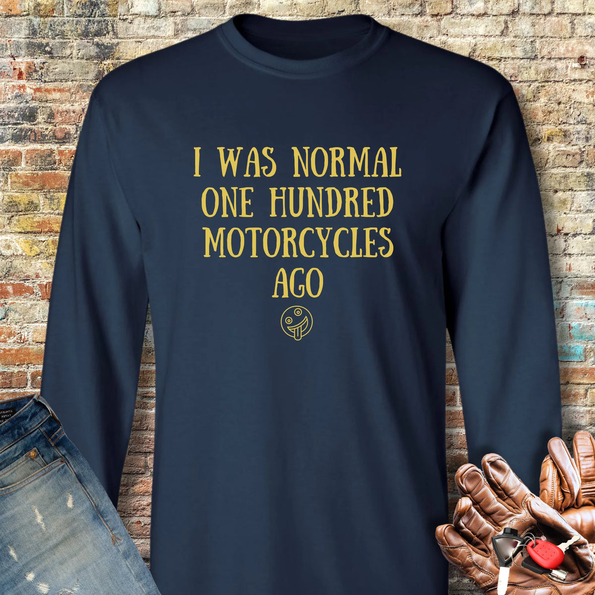 Normal 100 Long Sleeve T-Shirt - Navy