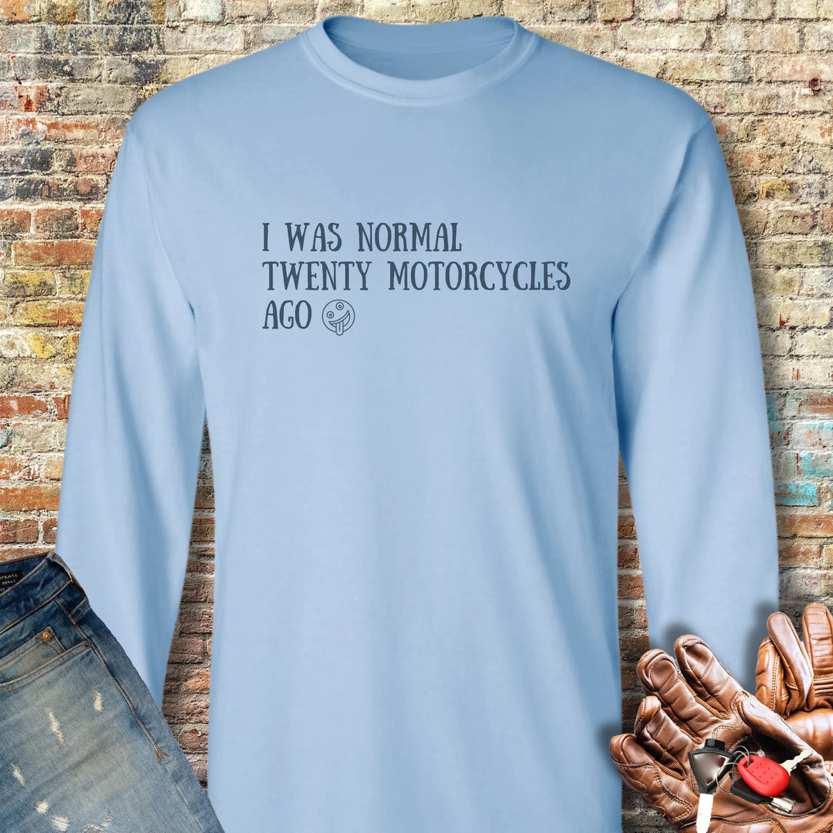 Normal 20 Long Sleeve T-Shirt - Light Blue