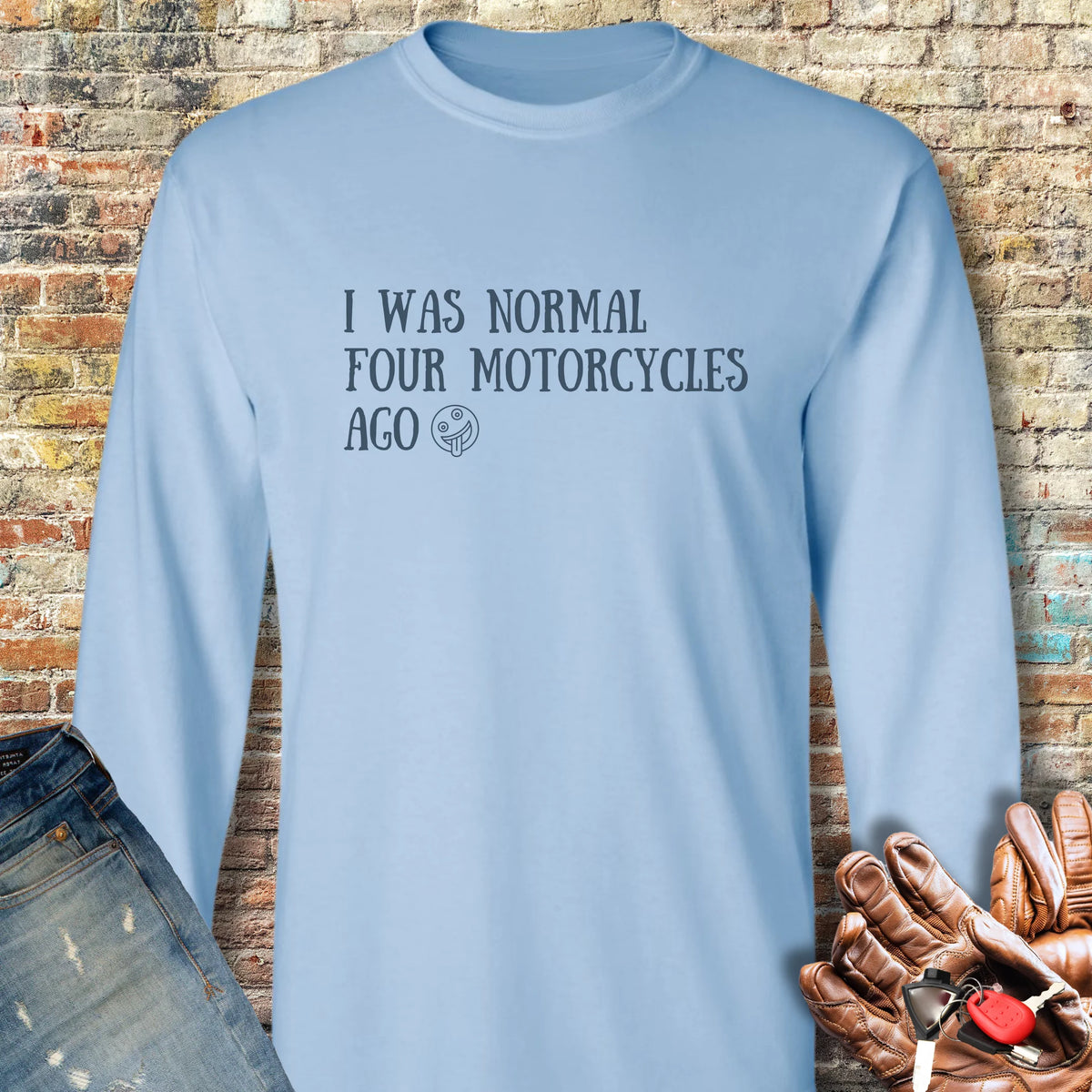 Normal 4 Long Sleeve T-Shirt - Light Blue