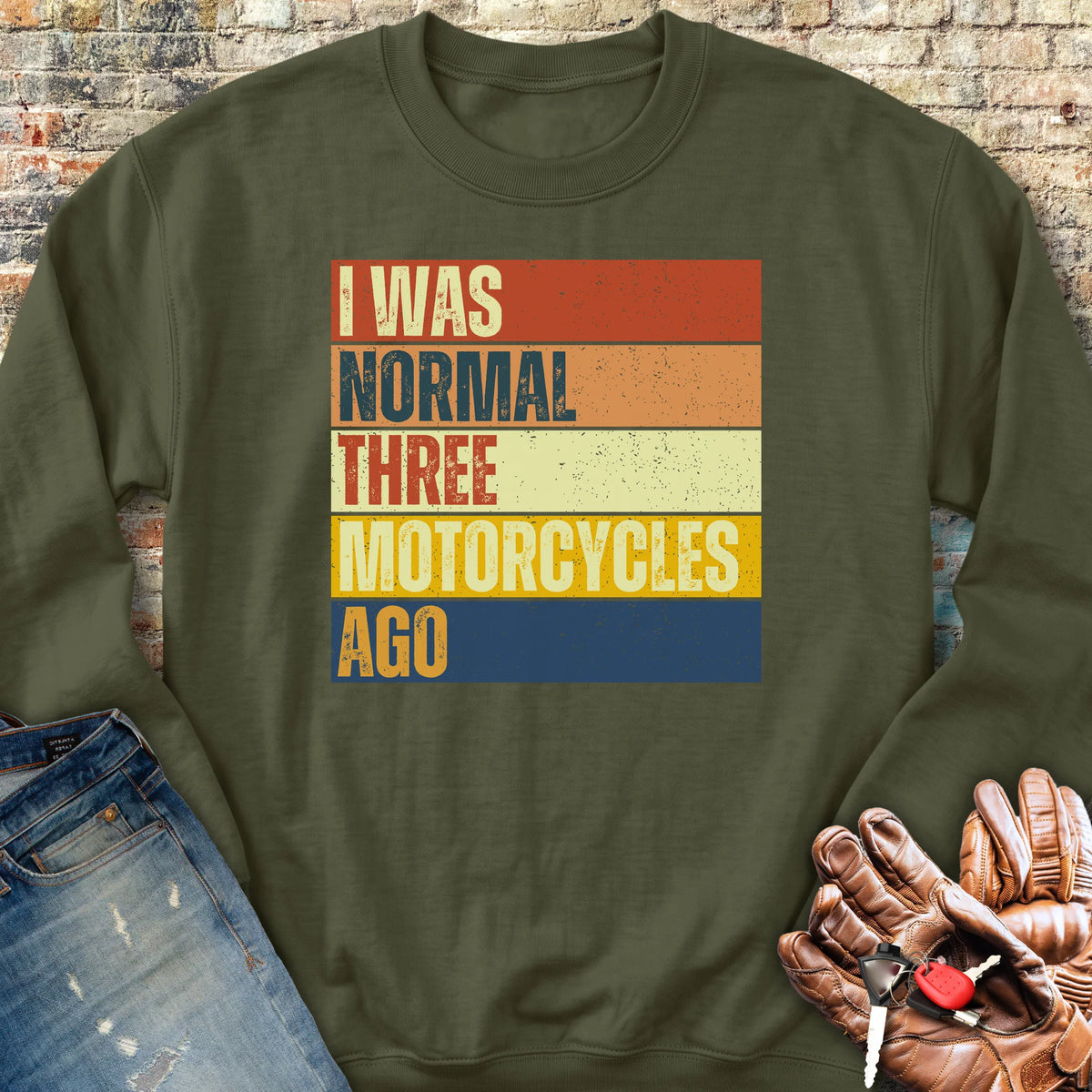 Normal (Block) Sweatshirt - Military Green