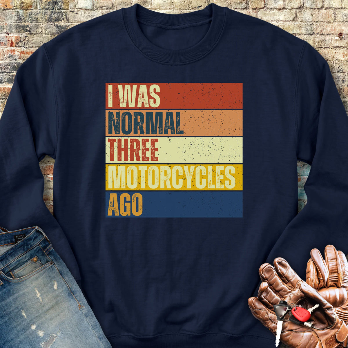 Normal (Block) Sweatshirt - Navy