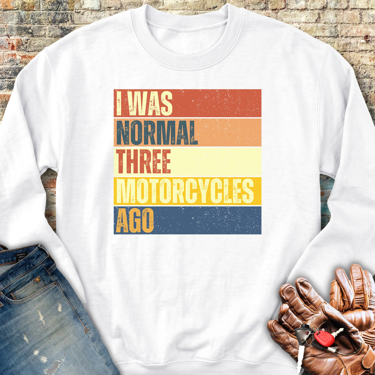 Normal (Block) Sweatshirt - White