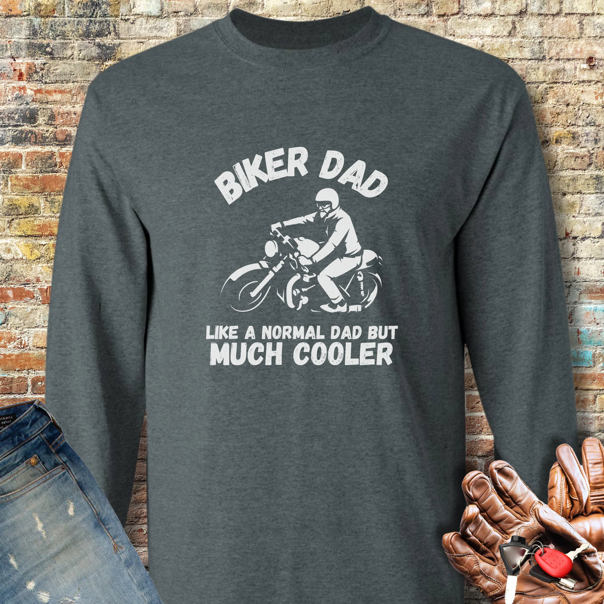 Normal Dad Long Sleeve T-Shirt - Dark Heather