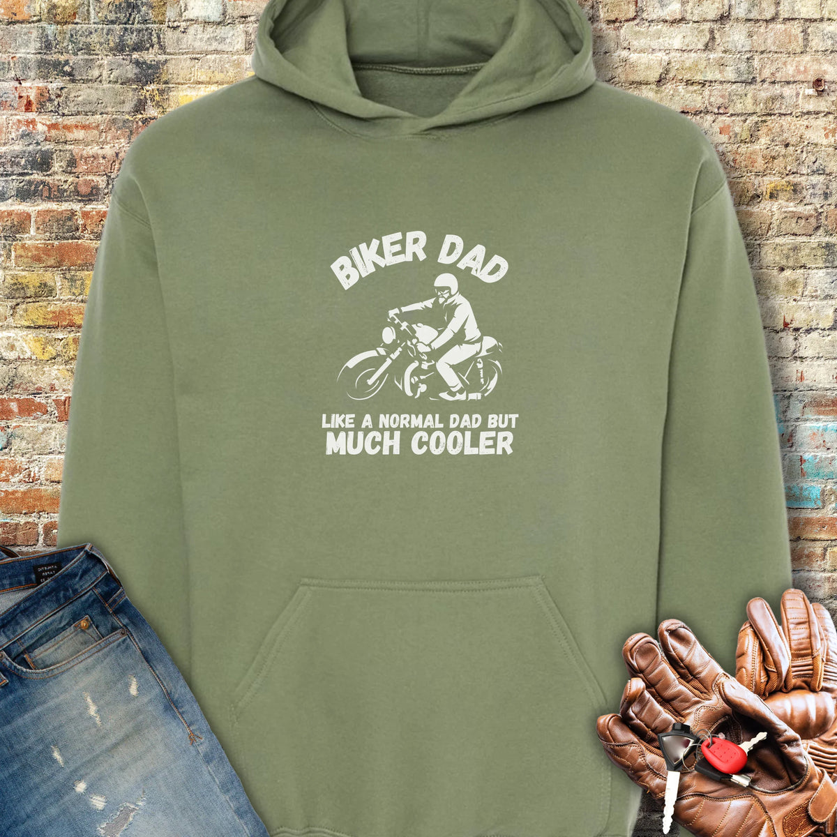 Normal Dad Hoodie - Military Green