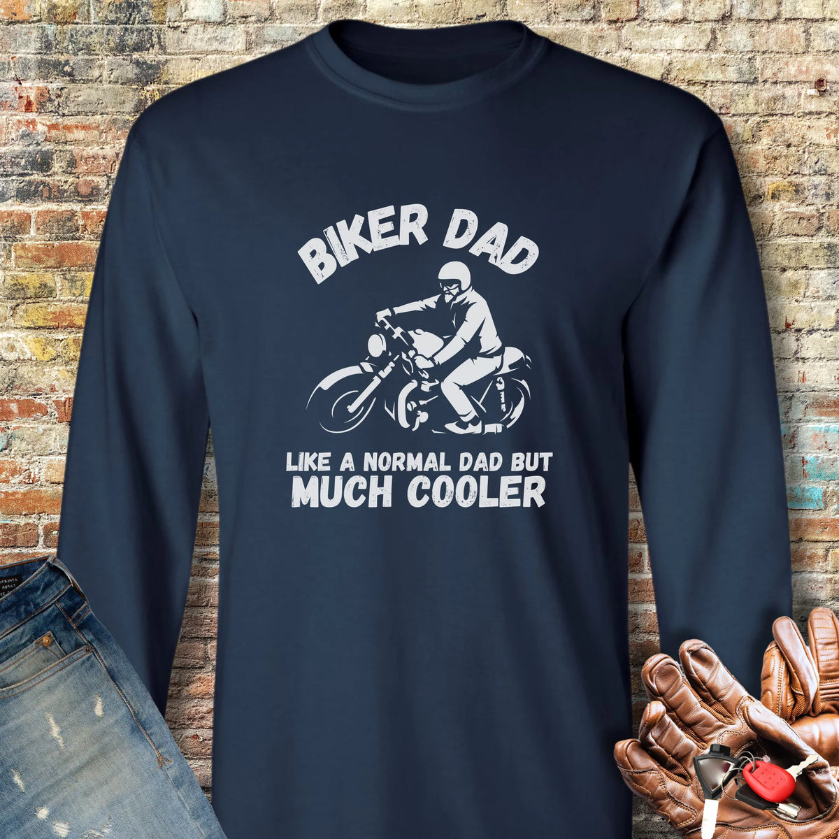 Normal Dad Long Sleeve T-Shirt - Navy