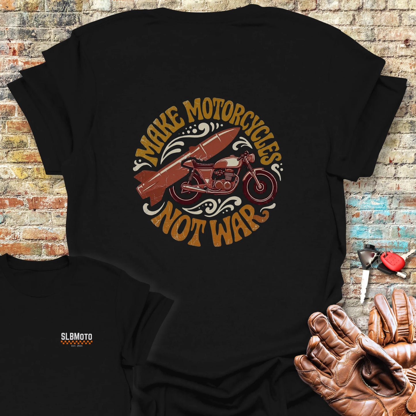 Not War Back Print T-Shirt - Black