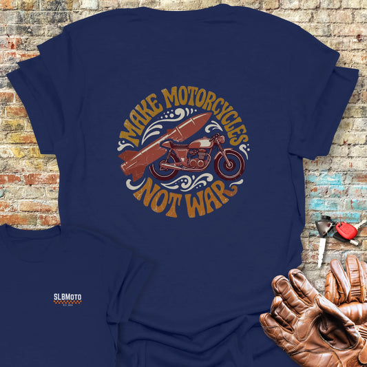 Not War Back Print T-Shirt - Navy