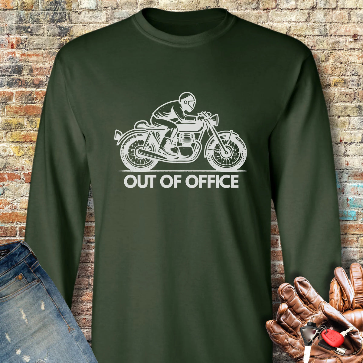 OOO Classic Long Sleeve T-Shirt - Forest Green