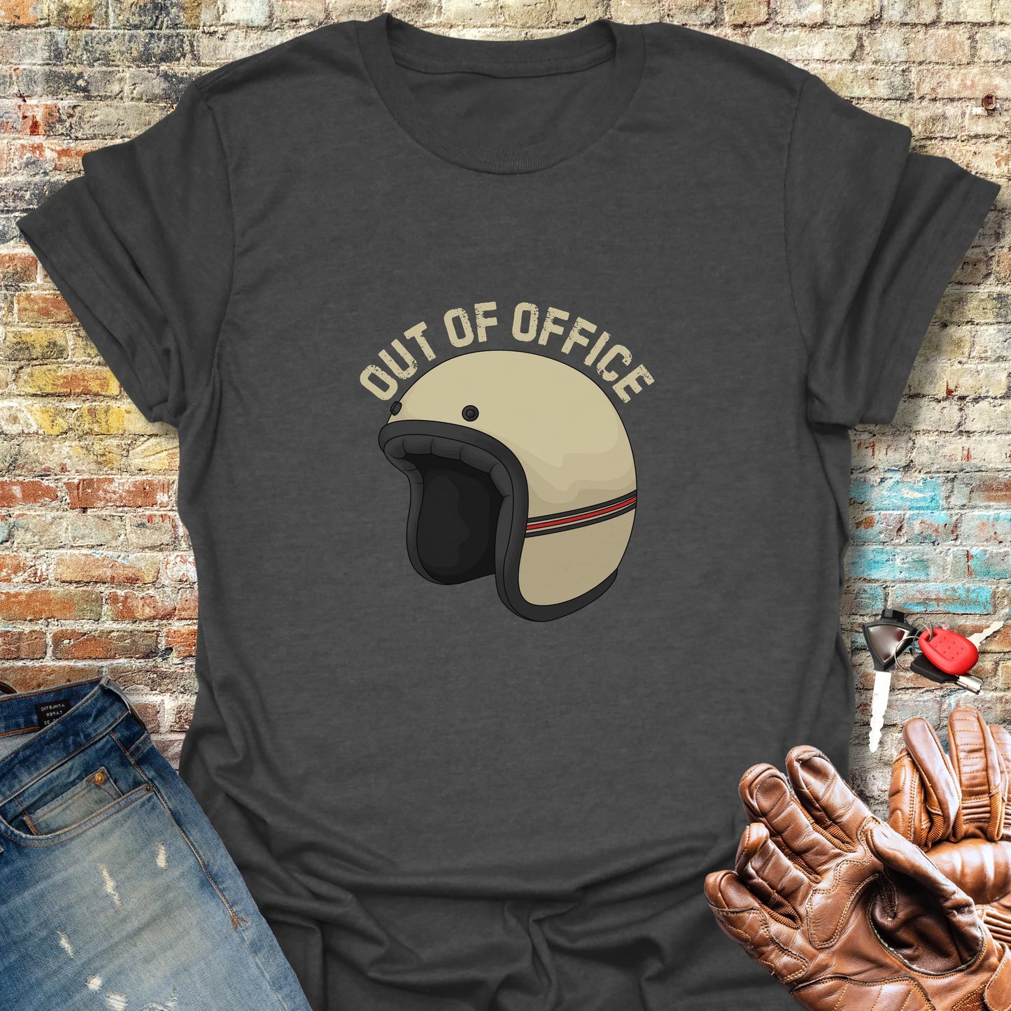 OOO Helmet T-Shirt - Dark Heather
