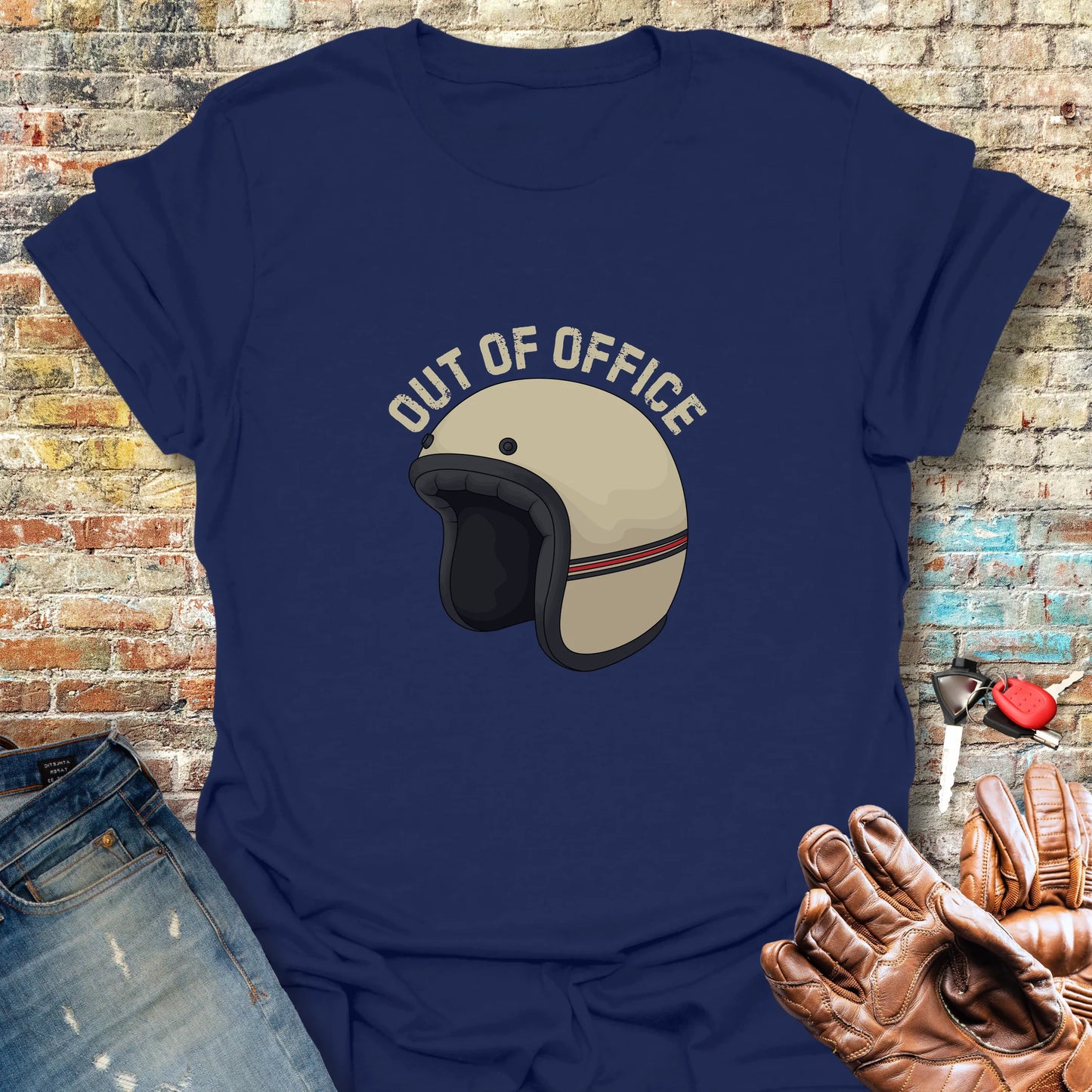 OOO Helmet T-Shirt - Navy