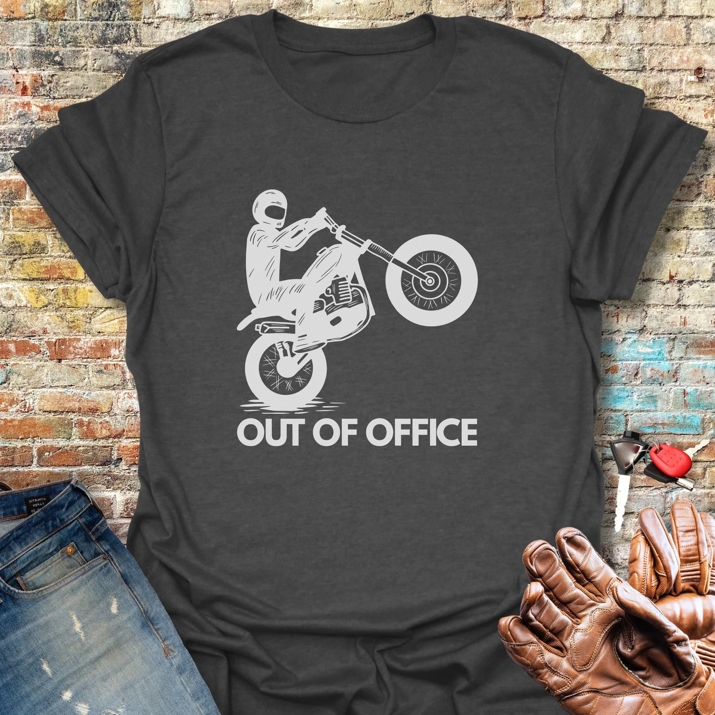 OOO Wheelie T-Shirt - Dark Heather