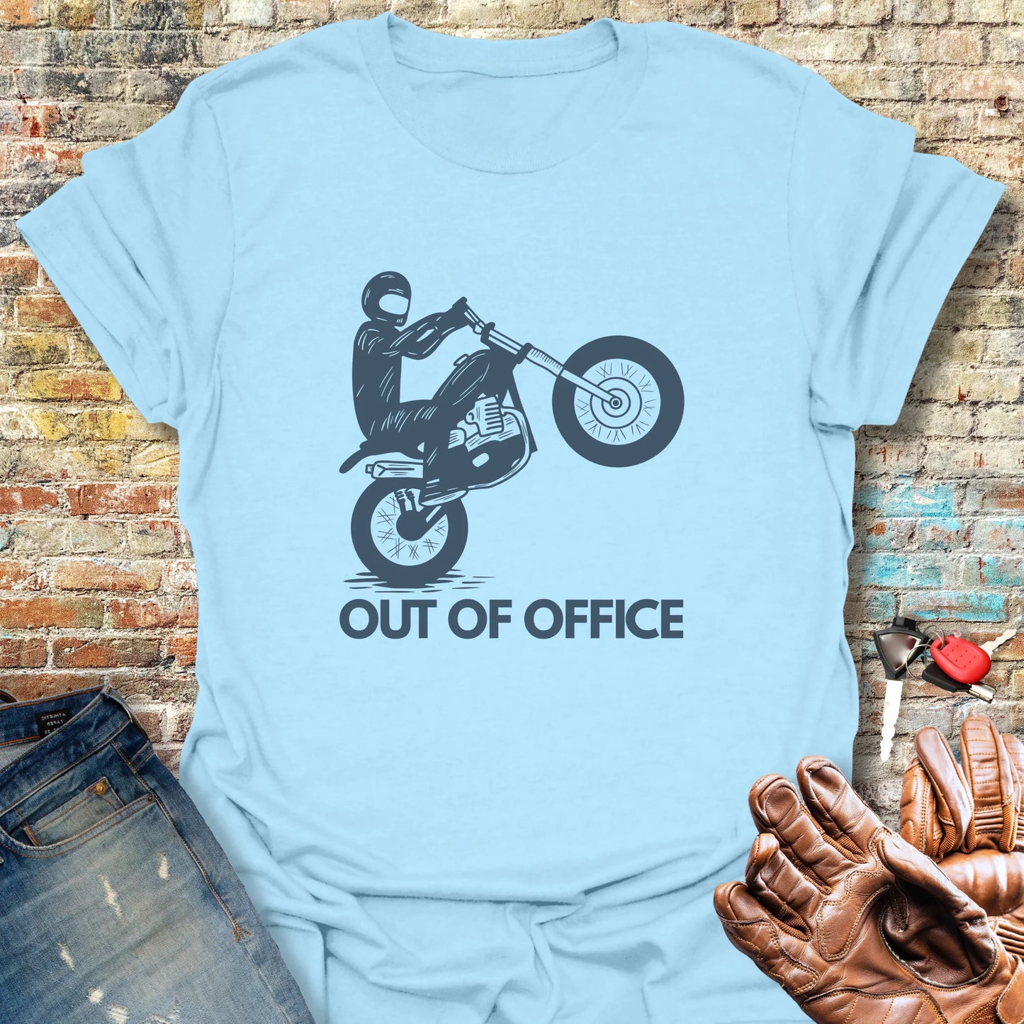 OOO Wheelie T-Shirt - Light Blue