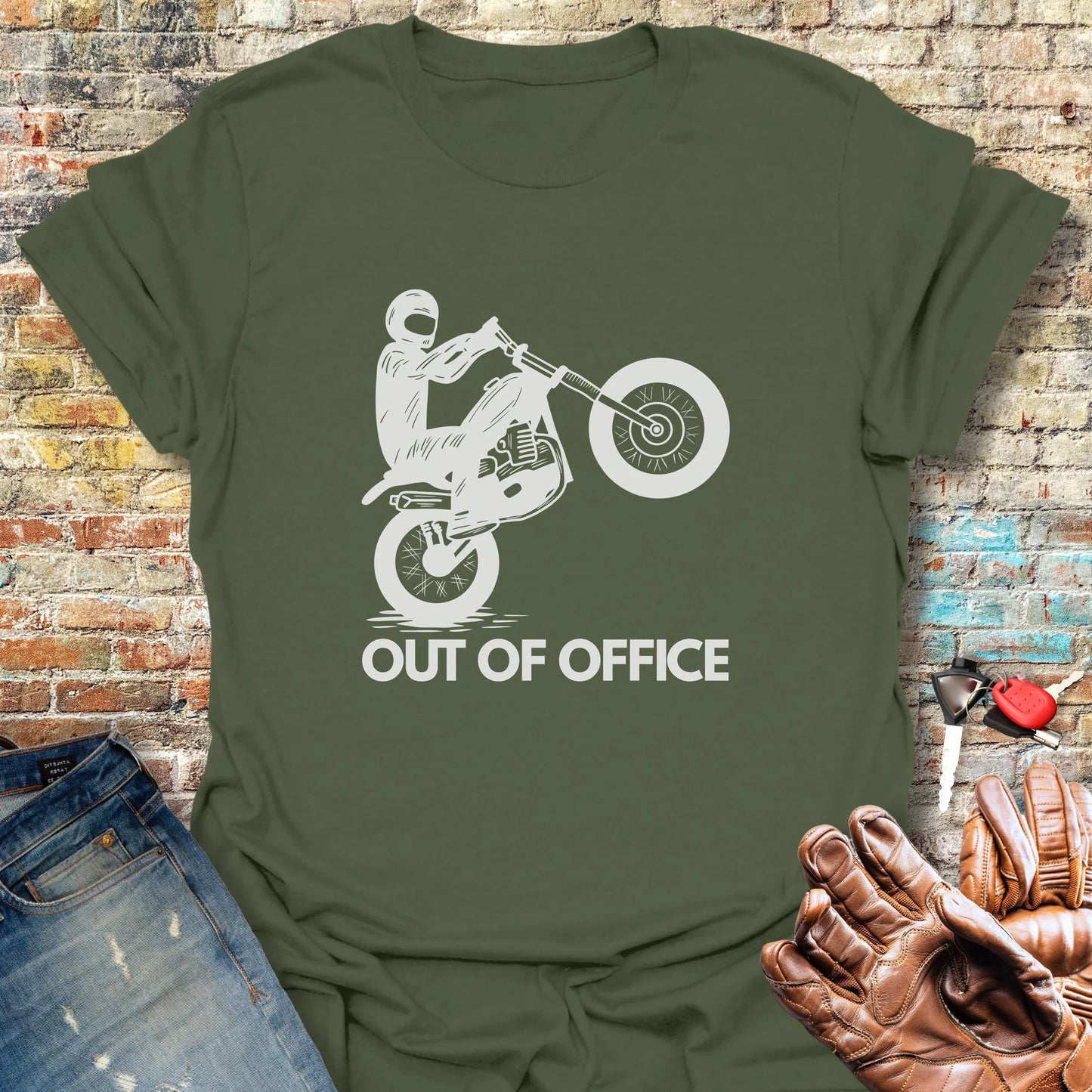 OOO Wheelie T-Shirt - Military Green