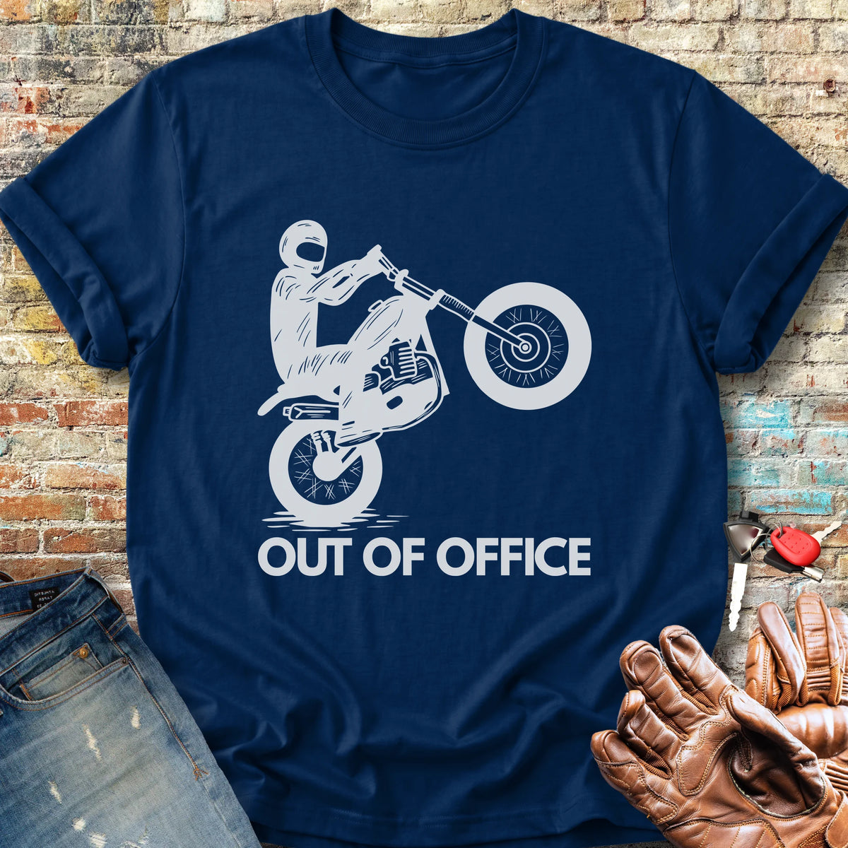 OOO Wheelie Classic T-Shirt - Navy