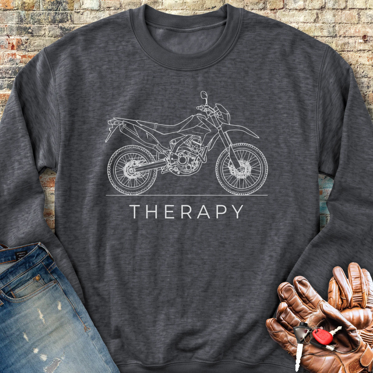 Off-Road Therapy Sweatshirt - Dark Heather