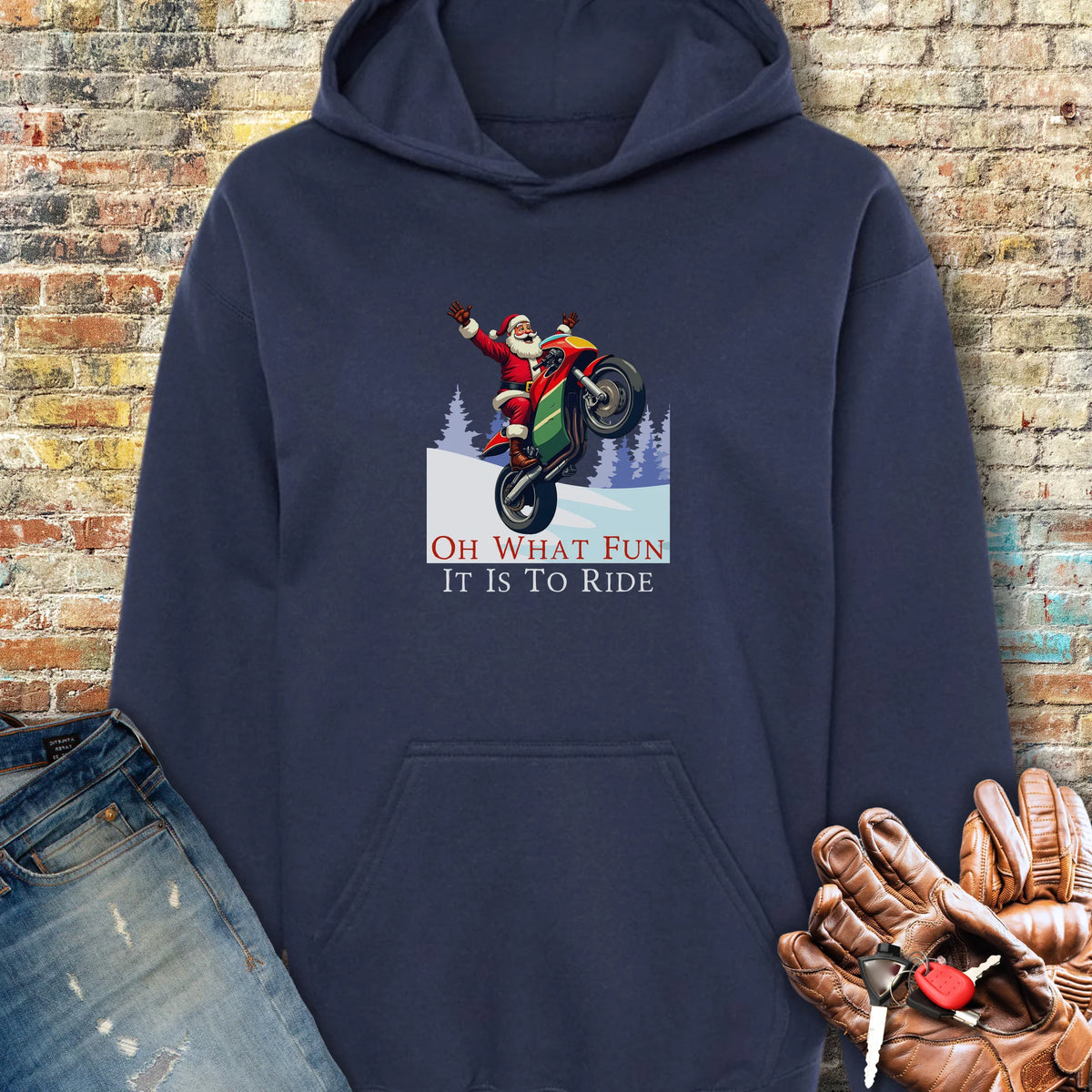 Oh What Fun Hoodie - Navy