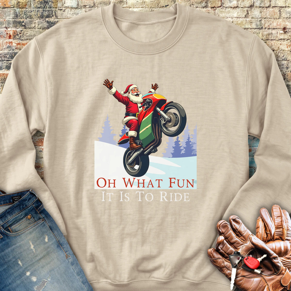 Oh What Fun Sweatshirt - Sand