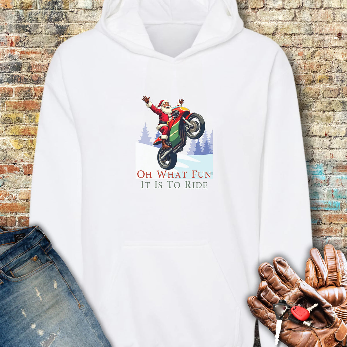 Oh What Fun Hoodie - White