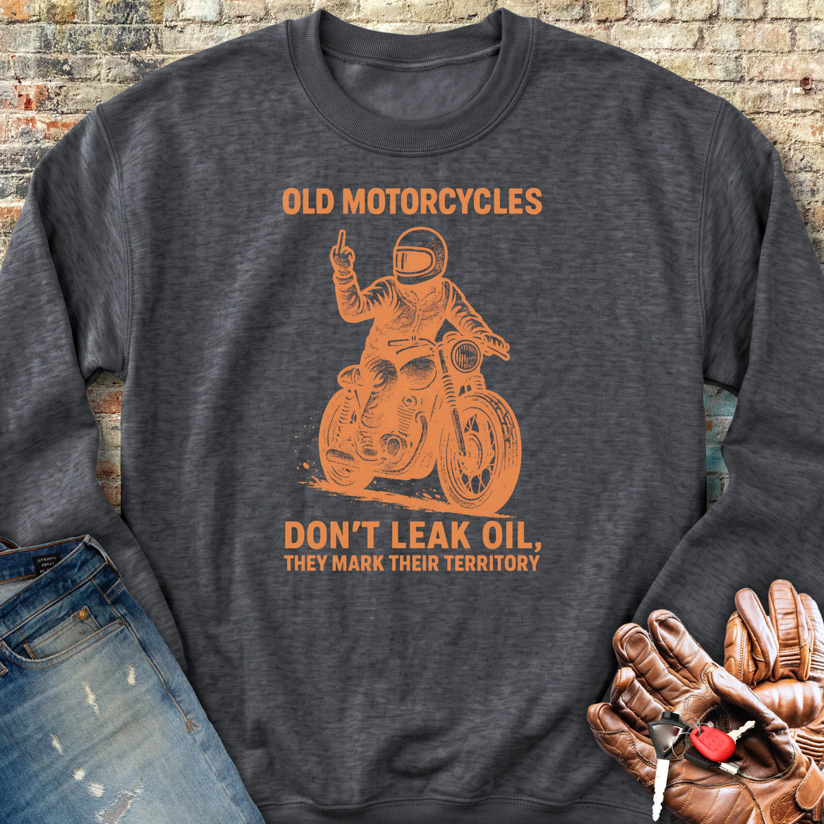 Oil Leak Sweatshirt - Dark Heather