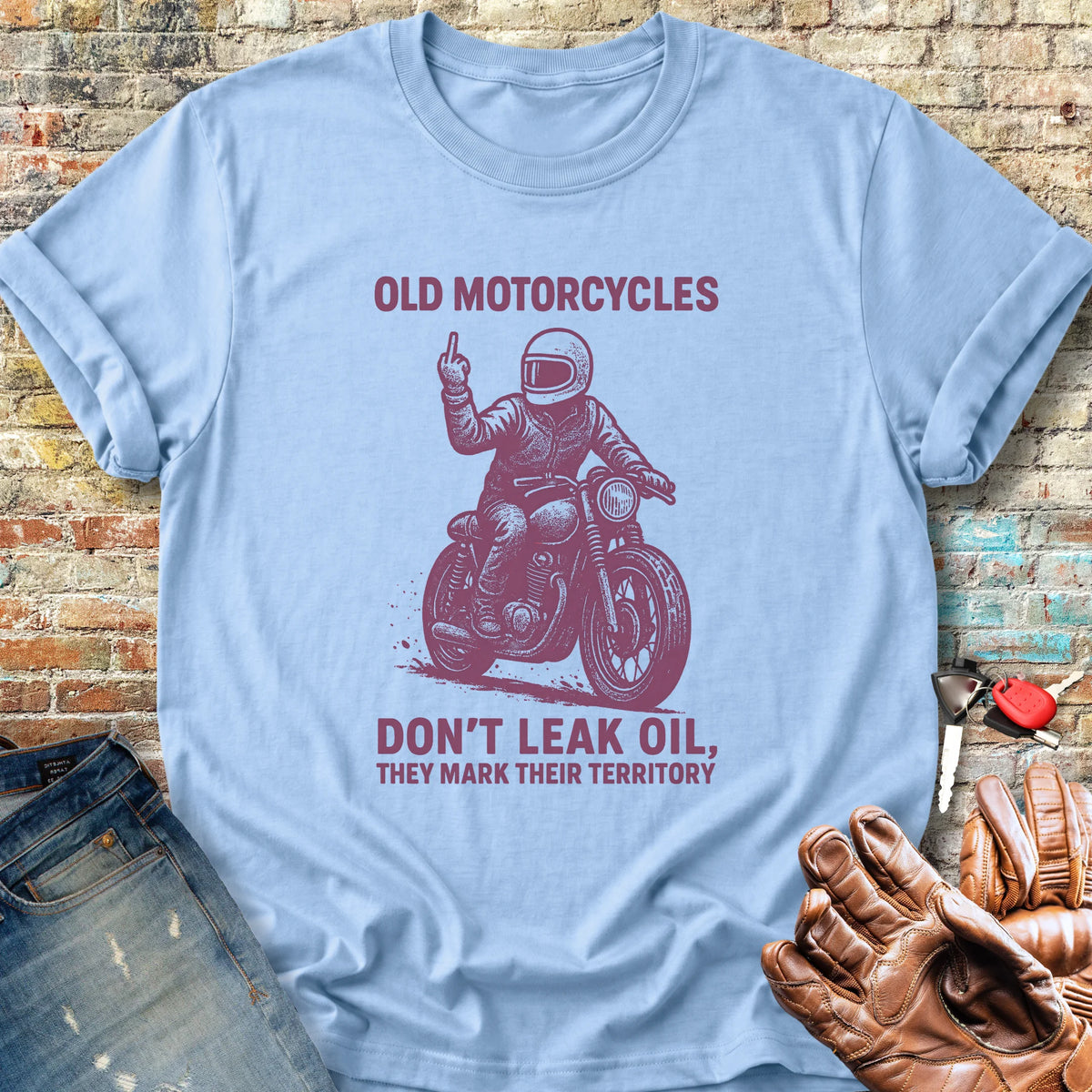 Oil Leak Classic T-Shirt - Light Blue
